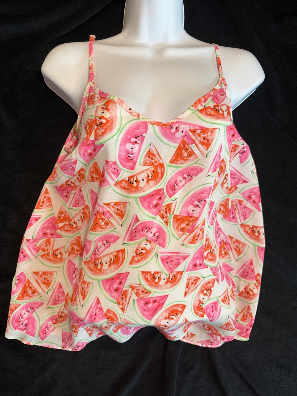 Atmosphere Pink and Green Watermelon Print Cami Top